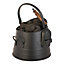 Traditional Fireside Black Coal, Log Storage and Kindling Bucket with Shovel