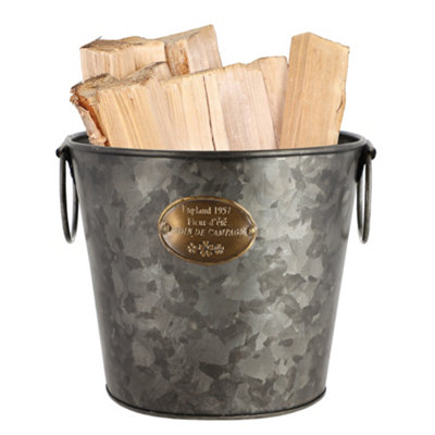 Traditional Fireside Country Living Aged Coal, Log and Kindling Bucket