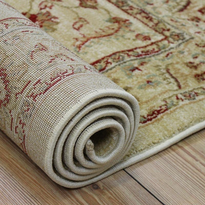 Traditional Floral Graphics Cotton Backing Easy to Clean Rug for Living Room Bedroom and Dining Room-200cm X 300cm