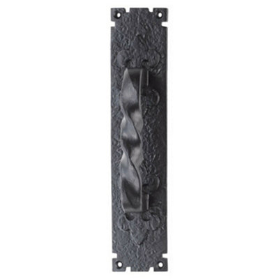Traditional Forged Twist Pull Handle 310 x 66mm Black Antique Door Handle