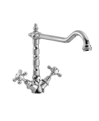 Traditional French Classic Mono Sink Mixer Tap - Chrome