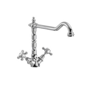 Traditional French Classic Mono Sink Mixer Tap - Chrome