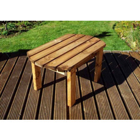 Traditional Garden Coffee Table Self - Assembly - D53 x W90 x H45.5 cm - Redwood