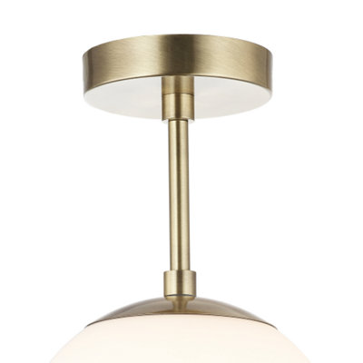Antique brass deals bathroom ceiling light