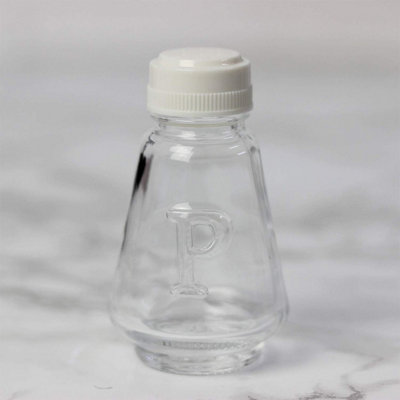 Traditional Glass Salt & Pepper Shaker Pot Set Glass Table Condiment Serving Pot - 3