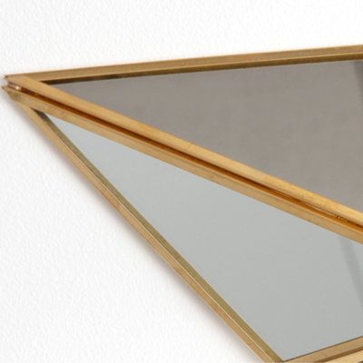 Traditional Gold Star Shaped Room Decor Wall Mounted Mirror H35cm x W34cm