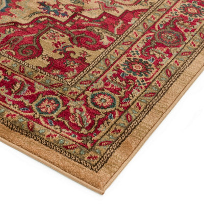 Traditional Graphics Floral Easy to Clean Polypropylene Rug for Living Room Bedroom and Dining Room-200cm X 300cm