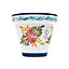 Traditional Hand Painted Spanish Classic Outdoor Flower Plant Pot 35cm