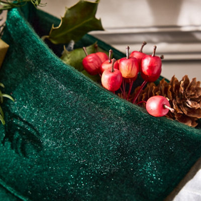 Traditional Harrington Quilted Green Velvet Xmas Gift Decoration Christmas Stocking - 3