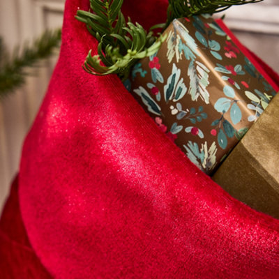 Traditional Harrington Quilted Red Velvet Xmas Gift Decoration Christmas Stocking - 3