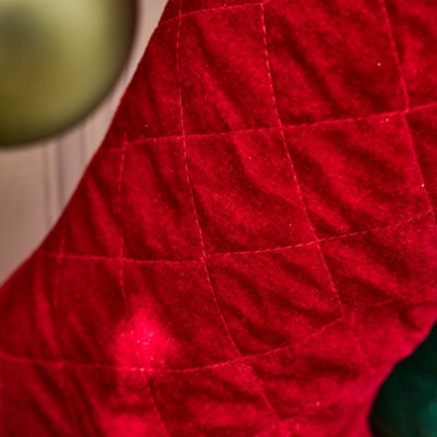 Traditional Harrington Quilted Red Velvet Xmas Gift Decoration Christmas Stocking - 4