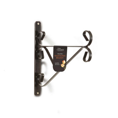 Traditional Heavy Duty Hanging Basket Bracket - Black 35cm