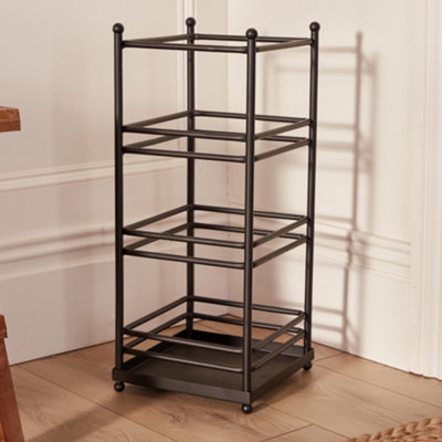 Traditional Heavy Duty Iron Black Umbrella Holder Stand