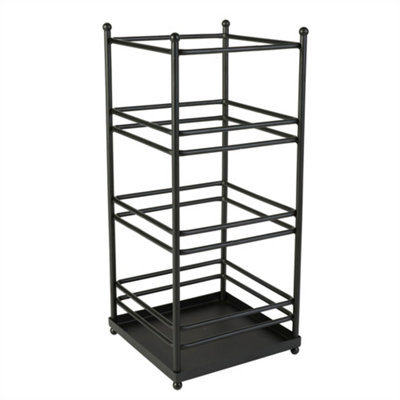 Traditional Iron Black Large Umbrella Stand