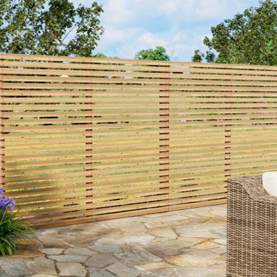 Traditional Lap 5ft Wooden Fence panel Decorative fence panel Perfect for Garden 1.8m W x 1.5m H