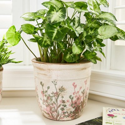 Traditional Large Spring Wildflowers Ceramic Plant Pot Spring Summer ...