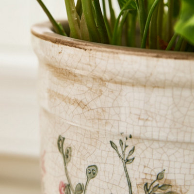 Traditional Large Spring Wildflowers Ceramic Plant Pot Spring Summer ...