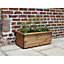 Traditional Large Wooden Trough Planter x 2
