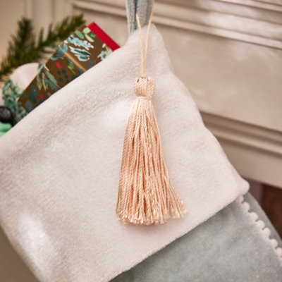 Traditional Light Blue Berkeley Velvet Xmas Gift Decoration Christmas Stocking - 3