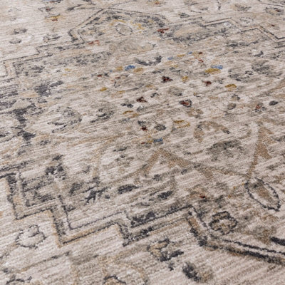 Traditional Luxurious Bordered Easy to clean Rug for Dining Room Bed Room and Living Room-120cm X 166cm