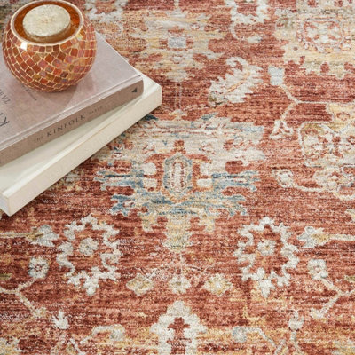 Traditional Luxurious , Persian Bordered , Geometric for Living Room and Bedroom Rug-160cm X 234cm