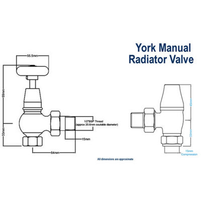 Traditional Manual Radiator Valve - Black Nickel - 3