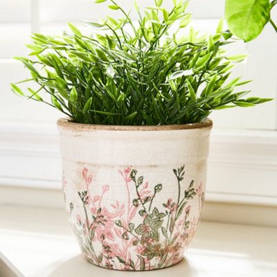 Traditional Medium Spring Wildflowers Ceramic Plant Pot Spring Summer ...