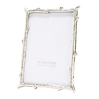 Traditional Metal Tree Branch Effect 4x6 Picture Frame in Textured Nickel Plated