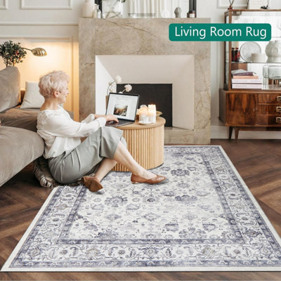 Traditional Modern Rugs Non Slip Area Rug Living Room Bedroom Carpet