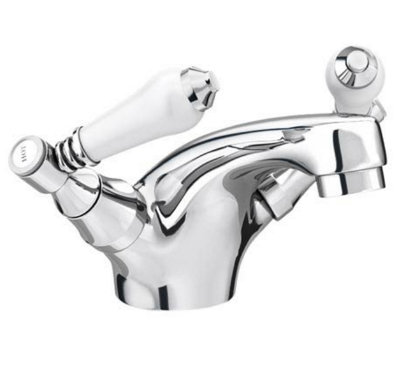 Traditional Mono Basin Mixer Tap Chrome Finish Dual Handles Price Comparisons | Compare The Build