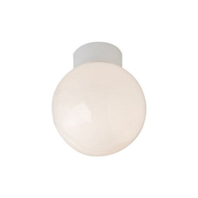 Traditional Opal Glass Globe IP44 Bathroom Ceiling Light Fitting