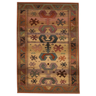 Traditional Persian Abstract Geometric Easy to Clean Beige Oriental Rug for Dining Room-160cm X 235cm