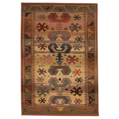 Traditional Persian Abstract Geometric Easy to Clean Beige Oriental Rug for Dining Room-200cm X 285cm - 4
