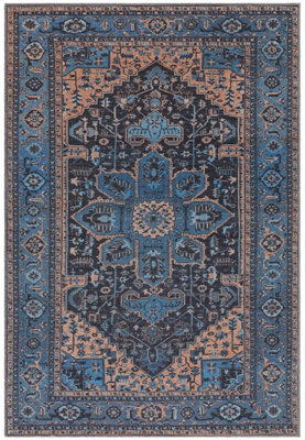 Traditional Persian  Bordered Abstract Bordered Floral Easy to clean Rug for Dining Room Bed Room and Living Room-120cm X 170cm