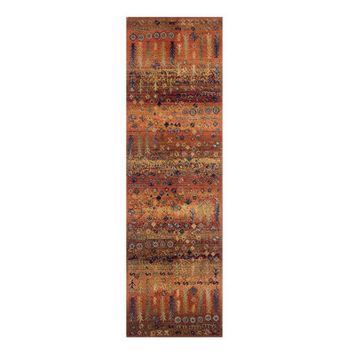 Traditional Persian Floral Easy to Clean Gold Rust Oriental Rug for Dining Room-120cm X 180cm - 5
