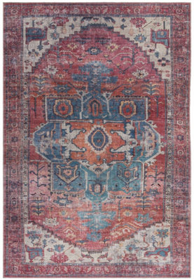 Traditional Persian Luxurious Abstract Bordered Easy to clean Rug for Dining Room Bed Room and Living Room-120cm X 170cm