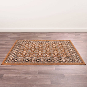 Traditional Poly Esta Gold Rug by Rug Style-120cm (Circle)