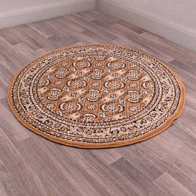 Traditional Poly Esta Gold Rug by Rug Style-120cm X 160cm