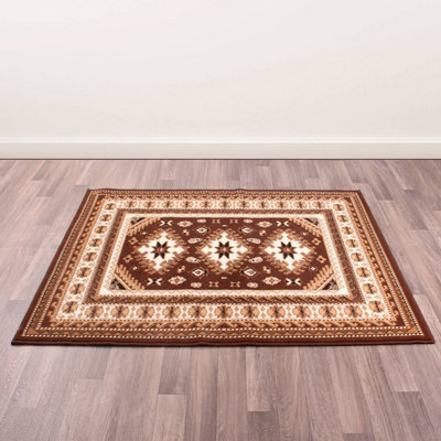 Traditional Poly Malak Brown Rug by Rug Style-235cm X 320cm