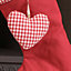 Traditional Red Gingham Xmas Gift Decoration Christmas Stocking