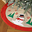 Traditional Red Snowman Xmas Christmas Decoration Tree Skirt