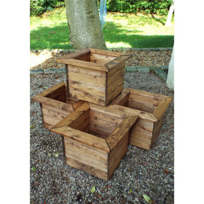 Traditional Regular Square Planter x 4