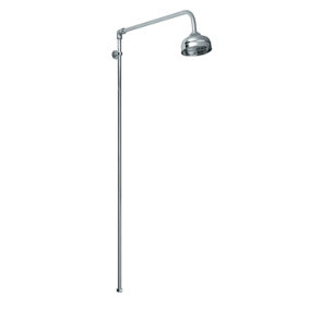 Traditional Rigid Riser Shower Kit with Swivel Spout - Chrome - Balterley