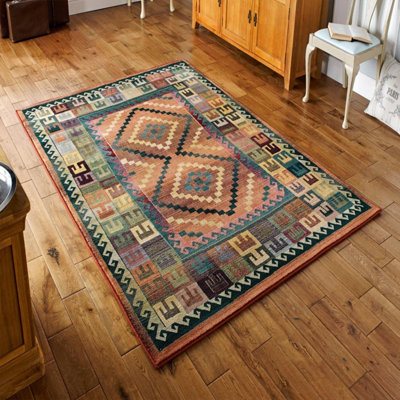 Traditional Rug for Livingroom, Dining room Bedroom Polypropylene -120cm X 180cm (3ft. 11in. X 5ft. 10in.)