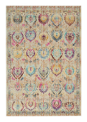 Traditional Rug, Stain-Resistant Persian Rug, Floral Rug, Luxurious Rug for Bedroom, & Dining Room-61cm X 115cm