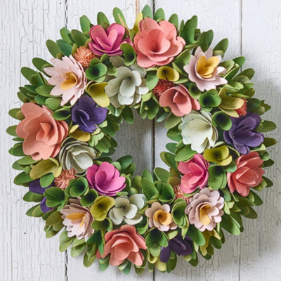 Traditional Secret Summer Door Wreath Spring Wreath 35cm Price Comparisons | Compare The Build