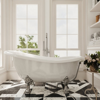 Traditional Slipper Freestanding Bath & Feet from Balterley - 1600mm x 770mm
