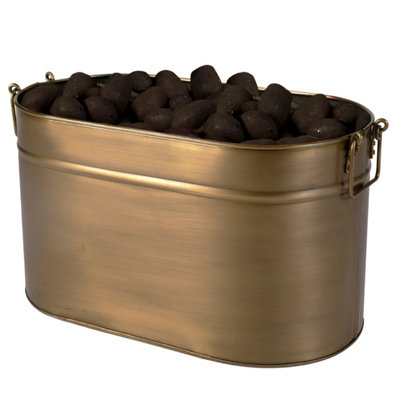 Traditional Small Antique Brass Oval Kindling Log Storage Bucket Price Comparisons | Compare The Build