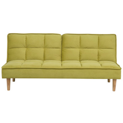 Traditional Sofa Bed SILJAN Olive Green