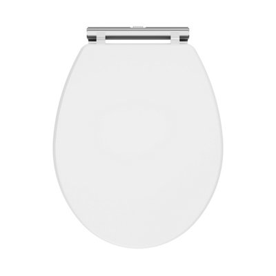 Traditional Soft Close, Top Fix Wooden Toilet Seat (Suitable for Kinston Balterley Toilets) - Satin White